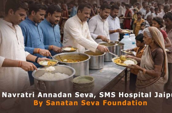 Navratri ke Avsar par Jaipur me Sanatan Seva Foundation dwara Annadan Seva